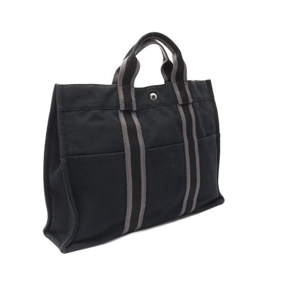 HERMES Fool toe MM tote bag black gray - Picture 2 of 9